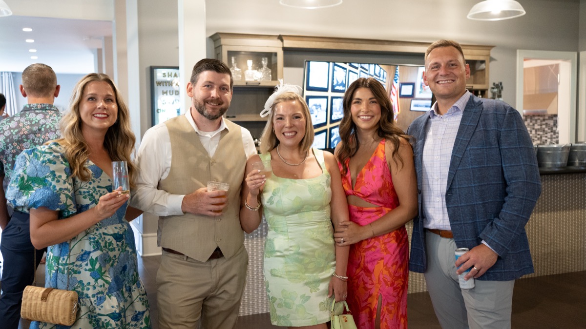 Guests mingling at The Agency Indianapolis event