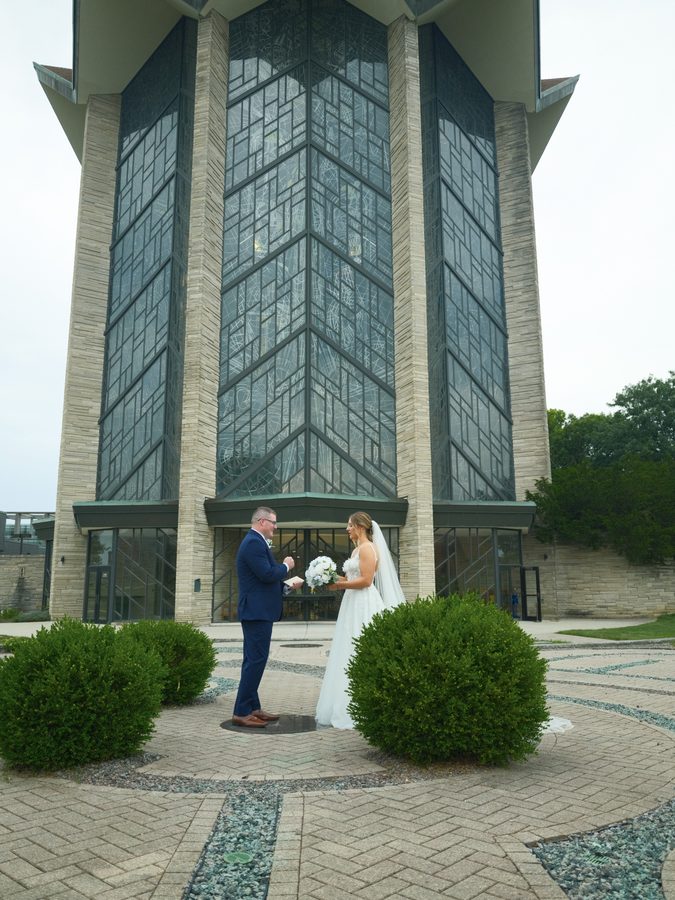 Alyssa and Eric's wedding day: Private Vows at the Chapel
