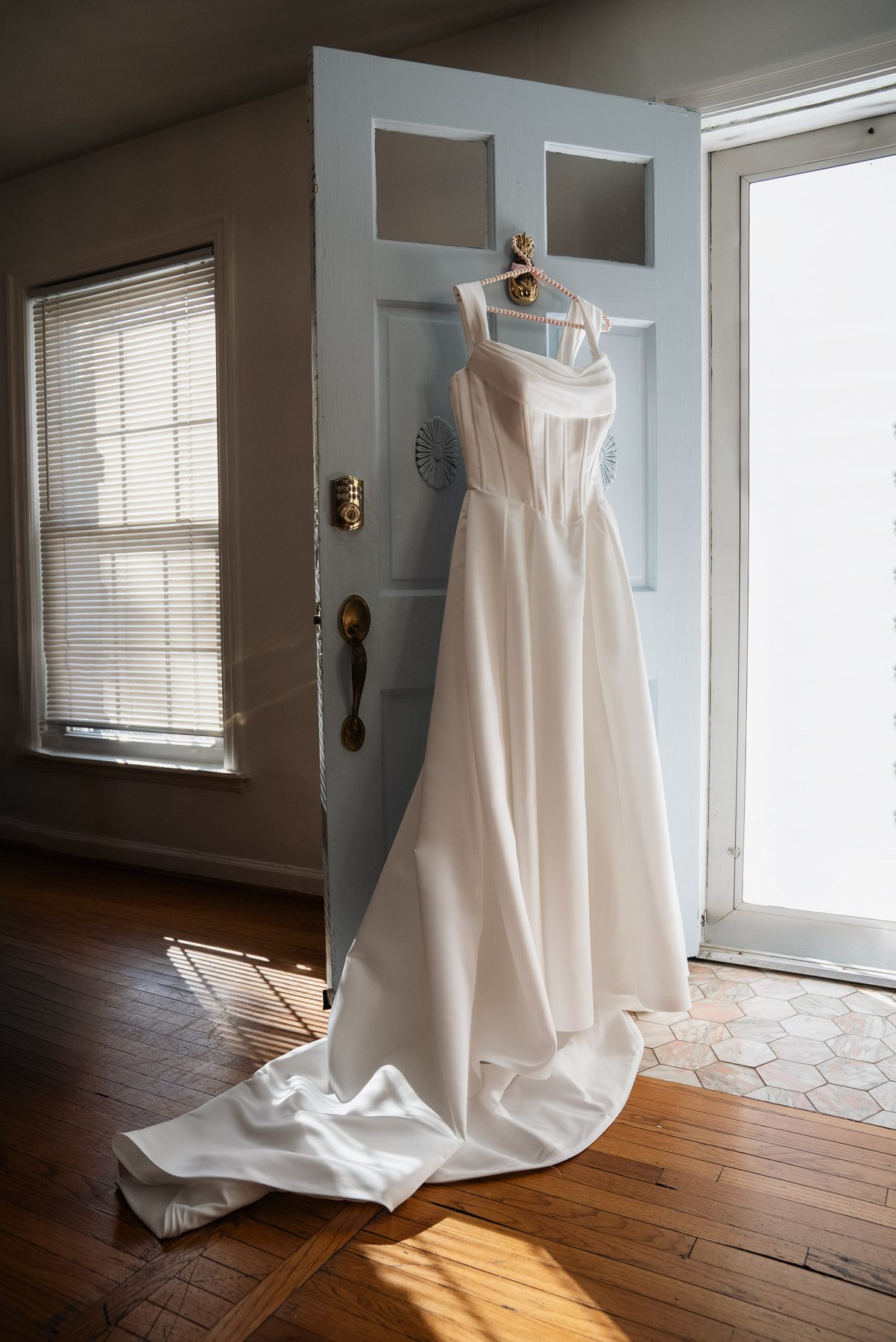 Pary's dress by the door
