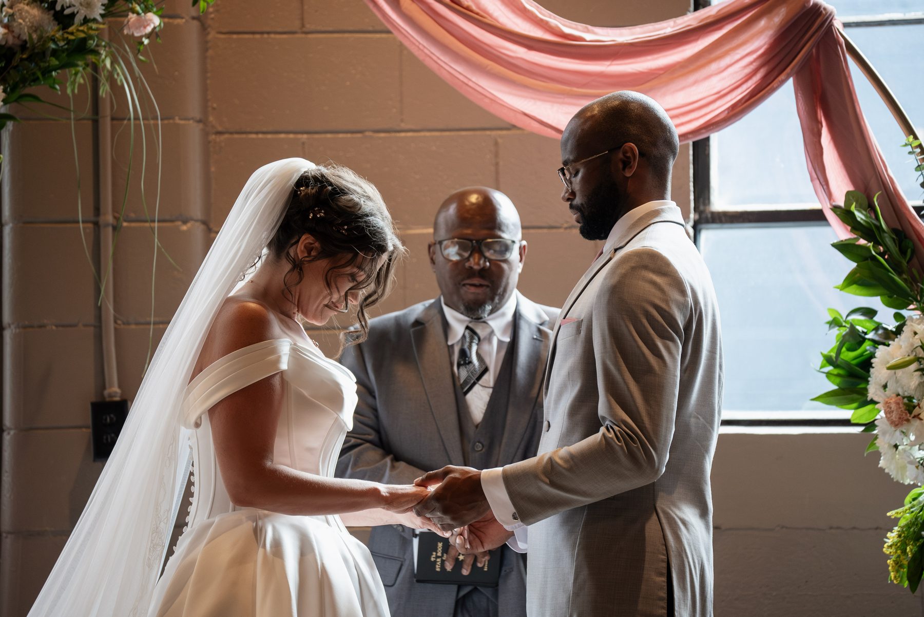 Pary and Edward at the altar