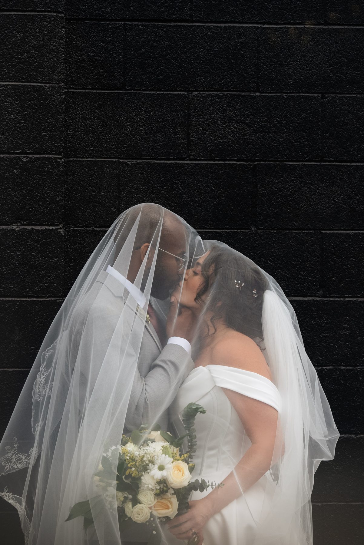 Pary and Edward veil portrait