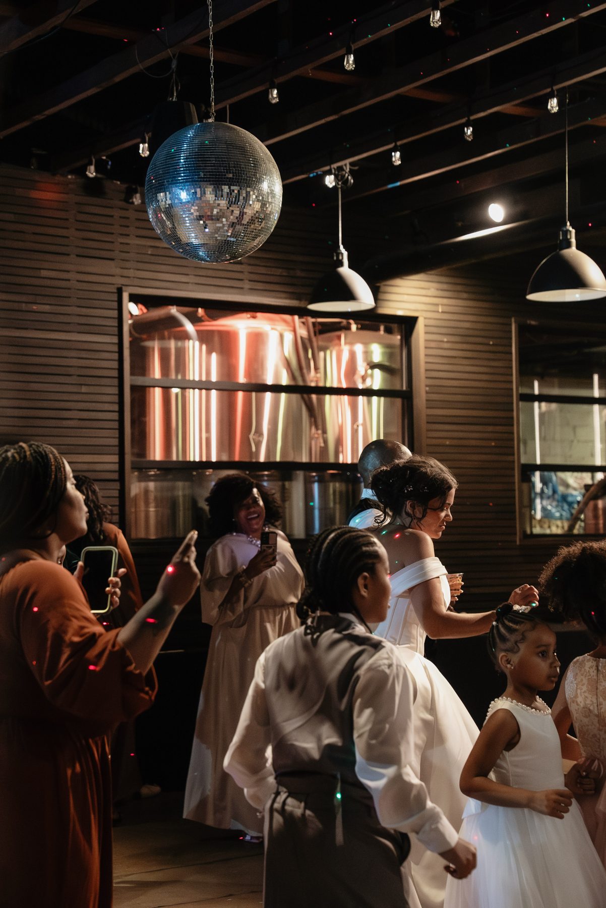 The reception dance floor