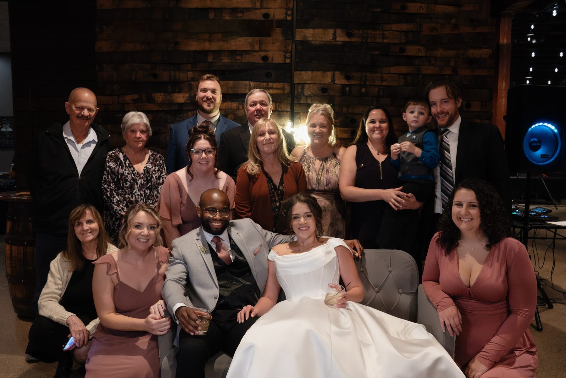 Pary and Edward celebrating with their guests